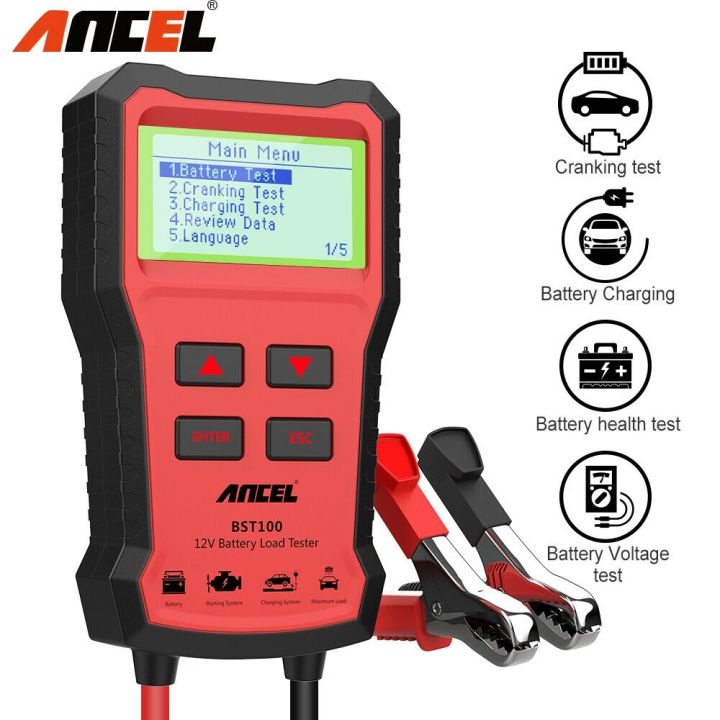 【Manila Delivery】ANCEL BST100 12V Car Battery Tester Charger Analyzer