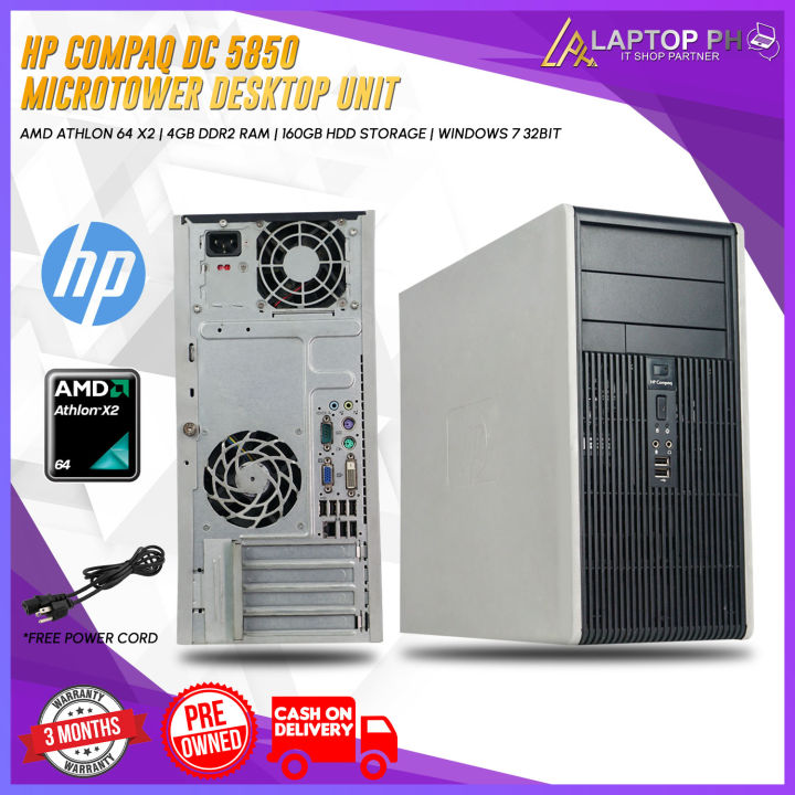 Cpu Hp Amd Hp Desktop Computer Hp Cpu Ram Black HP Desktop CPU, Memory Size: 2gb Ddr3  Sdram At