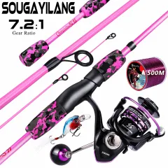 Sougayilang【COD】Fishing Rod Set 1.8M/2.1M Spinning Rod and 1000