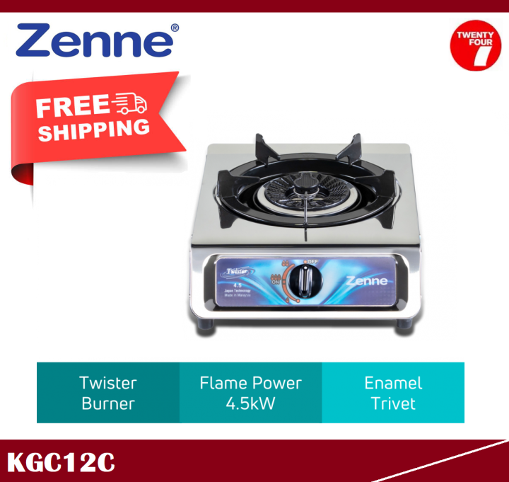 ZENNE Single Burner Table Top Gas Cooker KGC12C Lazada
