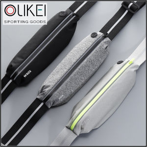 OLIKEI Elastic Mini Sports Waist Bag Slim Running Phone Bag Belt Bag for Men Women Jogging Waist Pack Waterproof Waist Pouch