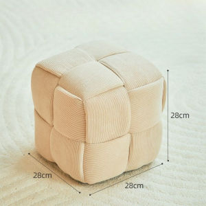 【HOT SALE】Square Ottoman Chair Upholstered Stool Household Shoe Changing Stool Foot Chair Creative Wood Footrest Multifunctional Stools