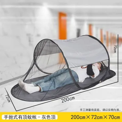【Factory Direct Sale】Portable Tent Foldable Mosquito Net Tent for Single Person Outdoor Camping & Indoor Bed Use Anti-Mosqui Outdoor Camping Mosquitoes Mesh Tent Portable Folding Tent Breathable Hand Throwing Extended Net Tent