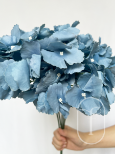Bunga Palsu 5 Kepala / Bunga Hijau/ Bunga Biru Dusty / Bunga Ungu / Bunga Hydrangea /  Hortensia