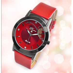 Jam Tangan Analog Wanita Strap Kulit Sintetis / Watch Analog Woman Leather Fashion Korea Import Murah Terbaru - FAS115