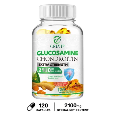 GLUCOSAMINE CHONDROITIN - Joint Health Support Supplement - Promotes Joint Mobility and Flexibility - Vegetarian Capsules - Unisex