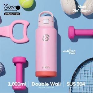 Stein Tumbler Maxi Bottle 2in1 1000ml - Botol Minum Dua Fungsi 1 Liter