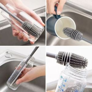 ( BISA COD ) PROMO SIKAT PEMBERSIH BOTOL GELAS SILIKON / SIKAT PANJANG MULTIFUNGSI 360 DERAJAT