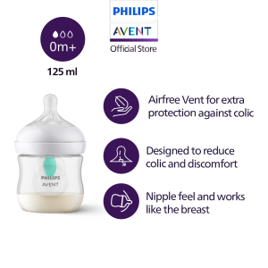 PHILIPS AVENT Natural Response Baby Bottle with Airfree vent 125ml- SCY670/01