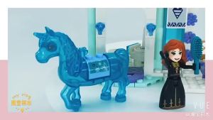 YUNLEO 360pc Compatible Friends Series House Frozen Ice Castle Building Blocks Set Puzzle