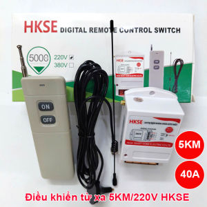 Công tắc điều khiển từ xa 220v HKSE 5000m 40A công tắc điều khiển máy bơm nước công suất lớn- 5km 220v AC
