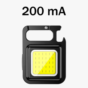 Mini Portable LED Keychain Light / USB Rechargeable 3 Light Modes Pocket Flashlights And Bottle Opener / Household Emergency Outdoor Camping Fishing Light