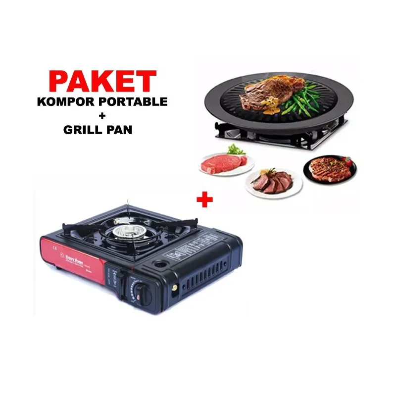 Paket Barbeque BBQ Set Kompor Portable SOLID Dengan Tas
