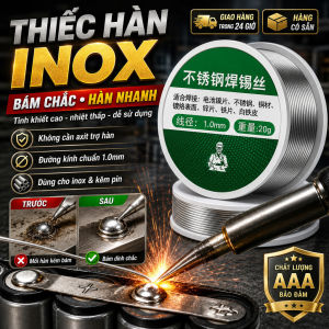 🔥sốc🔥Dây thiếc hàn inox tinh khiết caoThiếc hàn lõi thuốc nhiệt thấp cho inox Dây hàn inox chống gỉ dùng cho bật lửa