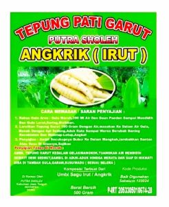 TEPUNG PATI IRUT PATI GARUT PATI ANGKRIK JENGKIRUT AERUT UNTUK ASAM LAMBUNG KRONIS Maag ARROWOT-KAERUT-ANGKRIK-IRUT GARUT setengah kg DARI PETANI KAMPUNG