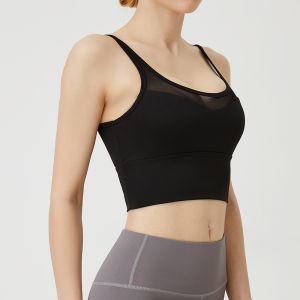MATOUGUI Bra Tali Ganda Sport Bra Push Up BH Double Layer Push Up Bra Olahraga Yoga Kebugaran Bra