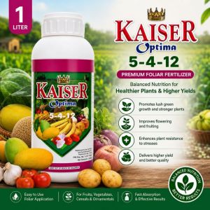 Kaiser Optima 5-4-12 Liquid Foliar Fertilizer 1L 15 Essential Nutrients NPK Plant Fertilizer for