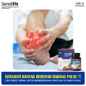 Obat Asam Urat Ghout Gout Nyeri Sendi Rematik Rheumatik Pelancar Peredaran Darah Kebas Kesemutan Radang Sendi Bengkak Sendi Cedera Patah Tulang Lupus Keseleo Osteoporosis Tangan Kaki Kaku KAPSUL SendiFit Sudah BPOM dan HALAL MUI