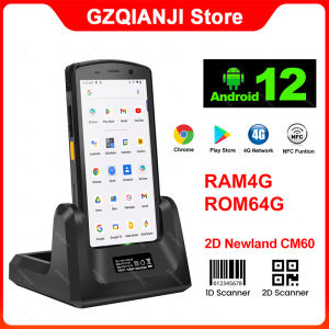 Android 12 NFC + 4GHandheld POS PDA Terminal 1D/2D/QR Barcode Scanner Support 2/3/4G Wi-Fi for Supermarket Restaurant Warehouse Retail Inventory Logistics