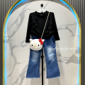 SETELAN CUTBRAY ANAK PEREMPUAN / KAOS KNIT SERUT ANAK  / CELANA CUTBRAY JEANS ANAK USIA 1-12 TAHUN. 