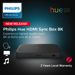 Philips Hue Play HDMI Sync Box 8K | Philips Hue Bridge and Hue Coloured Smart Lights Required