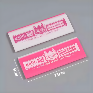 Lưỡi gạt cao su mềm Qili 2 đầu màu hồng 13cm x 5cm LQL157A chuyên đẩy phim cách nhiệt ppf decal