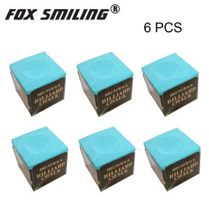 6pcs Professional Snooker Billiard Pool Cue Tip Chalk Billiard Accessories Blue Green Pink