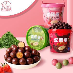 【Anmi Food】麦丽素脆心巧克力球168g桶装多口味巧克力糖果礼盒Melisu Crispy Chocolate Ball 168g Barrel Multi-flavor Chocolate Candy Gift Box