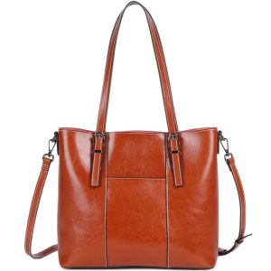 Royal Bagger Tote Bags for Women Genuine Cow Leather Shoulder Crossbody Bag Fashion Large Capacity Commuter Handbag 55-802