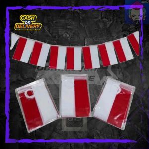 BENDERA PLASTIK (PREMIUM) MERAH PUTIH isi 100 lembar