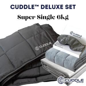 Cuddle™ Deluxe Set - Cool 2.0 Bamboo Fiber Weighted Blanket & Duvet Cover Set & Weighted Lap Pad & Weighted Eye Mask