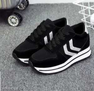 sepatu wanita model terbaru NEO STRIP PUTIH SILVER KYLA Collection