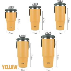 Tyeso Water Tumbler With Handle 6007509001200ml Stainless Insulated Theos Flask Bottle Botol Air Tahan Sejuk 保温杯