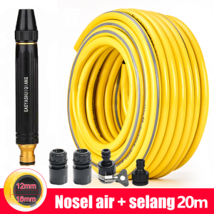 Selang Air Taman Paketan 20 Meter + Nosel Air Set / Selang Hight Quality  / Selang Taman / Tekanan Tinggi Nozel Cuci Mobil Tekanan Portabel Nozzle Air Sprayer Gun Dengan Selang 20m