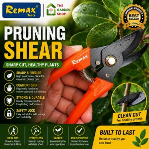 Remax Pruning Shears Gardening Tools Garden Scissors Bonsai Tool Trimmer Prunning Shear Gunting Pokok Bunga Pemotong Dahan