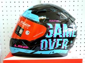 LS2 FF353 Rapid Black Sky Blue หมวกกันน็อค เบามากแค่ 1300กรัม นวมในสุดนุ่ม แล้วจะติดใจ