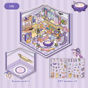 Bevavar Mainan Stiker 3D Dekorasi Ruangan Sticker Premium Decoration Mainan Anak Sticker Scene