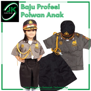 [JK] Baju Profesi Polwan Polisi Wanita Anak Cilik - Baju Kostum Anak Baju Polisi Cewek polwan cantik kostum polisi cilik anak perempuan anak kostum