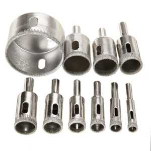 20/15/10PCS set mata bor kaca keramik granit marmer batu porselen diamond hss holesaw pelubang/mata bor keramik dan granit ori 1 set 6mm - 30mm/6-50MM mata bor kramik granit marmer mata bor granit original