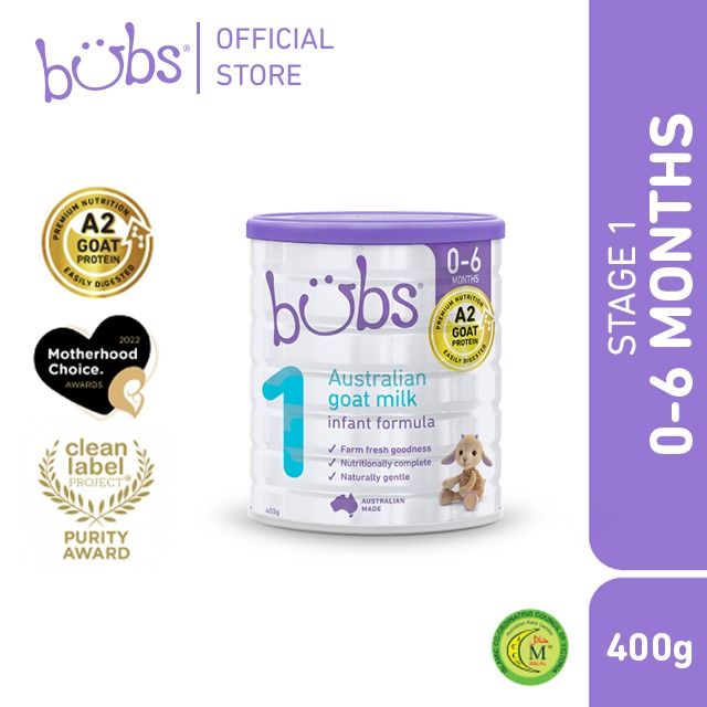 Bubs® Advanced Plus+ Goat Infant Formula Stage 1 400g (06 months) Lazada