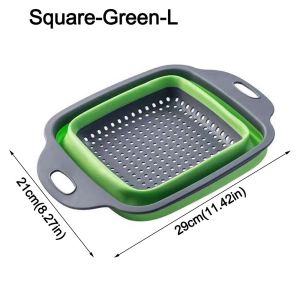 VIVIDI Thiết bị xả nước Rổ lọc gấp gọn Loại dùng cho thực phẩm Silicone Rổ rửa rau củ quả Lưu trữ dễ dàng Đa chức năng Rổ lọc có thể thu gọn Sử dụng trong nhà bếp