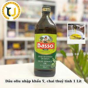 Dầu oliu nhập khẩu Ý 🇮🇹 BASSO Olive Pomace Oil chai thuỷ tinh 1LÍT