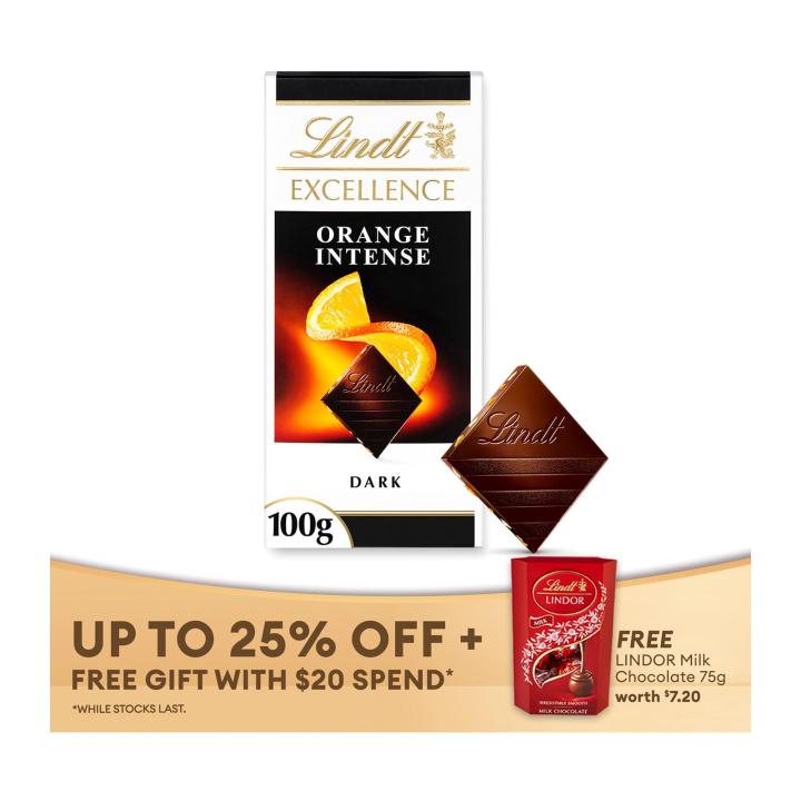 Lindt Excellence Orange Intense Dark Chocolate bar 100g