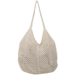 [NEW] Women Aesthetic Hobo Bag Solid Color Knitted Tote Handbag Ladies Daily Handbag