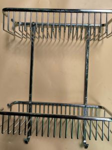 Kệ góc 2 ngăn inox 304 PHP kích thước Dài 34cmxR15cmxC45cm nặng 1.8KG dày 2ly chuyên dùng nhà tắm sắp xếp nhà cửa gọn..