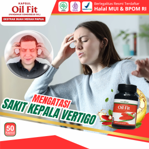 Kapsul Oilfit 100% Original - Obat Vertigo Sakit Kepala Darah Rendah Sering Pusing Kolesterol Darah Tinggi