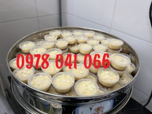 Nồi inox điện hấp bánh caramen hấp bánh flan size 52cm