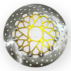 Đĩa Thắng Xe Máy ATR V1 267mm Mẫu Swit V14 Lỗ 12 Khoen Inox 304 Ép Thủy Lực Loại 1