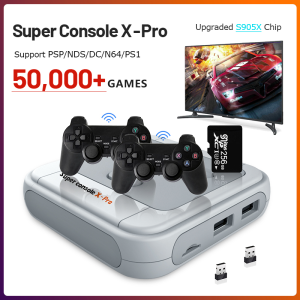 Amlogic S905X WiFi 4K HD Super Console X Pro 50+ Emulator 50000+ Games Retro Mini TV Video Game Player For PS1/N64/DC