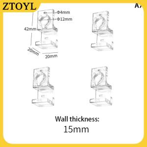 ZTOYL 4pcs 6mm 8mm 10mm Fish Tank Acrylic Clip Aquarium nắp che hỗ trợ chủ Bracket Kẹp đứng Aquarium cung cấp